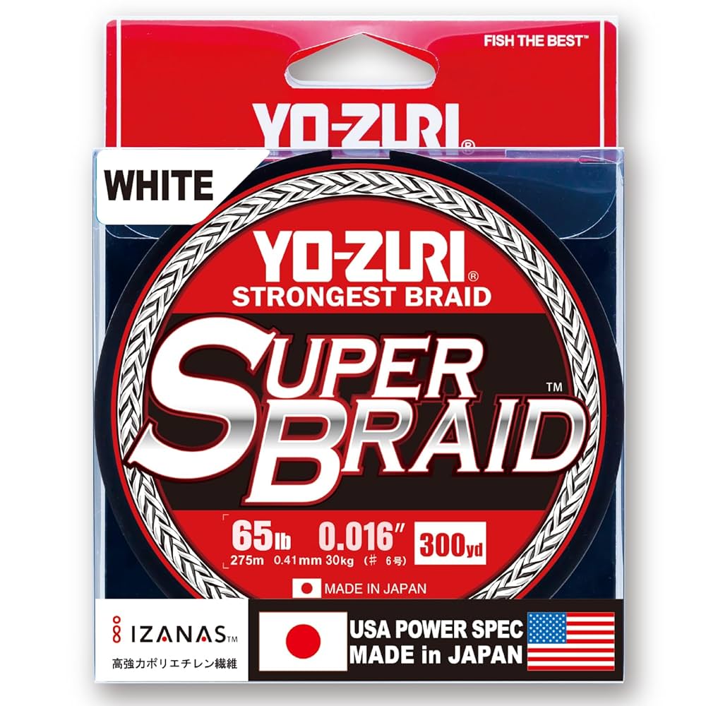 Amazon.com : Yo-Zuri YZ-SB-65LB-WH-300YD: Super Braid White